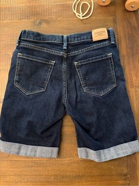 Signature by Levi Strauss Kids Dark Wash Denim Bermuda Shorts Size 10 Adjustable
